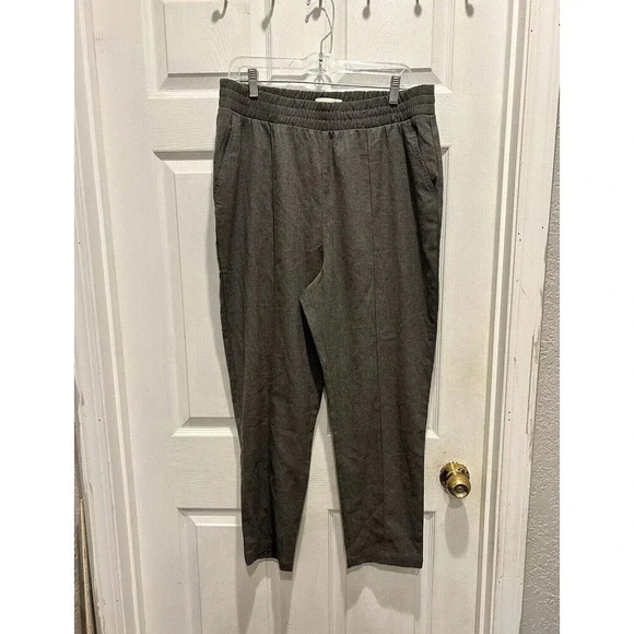 Abercrombie & Fitch Gray Elastic Waist Pants Pockets Pull On Women’s Large NWT - Picture 1 of 6